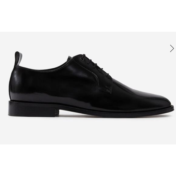 The Kooples Men's Black Patent Leather Derbies Dress Shoes Size 8 US 42 EU NIB - Picture 2 of 13